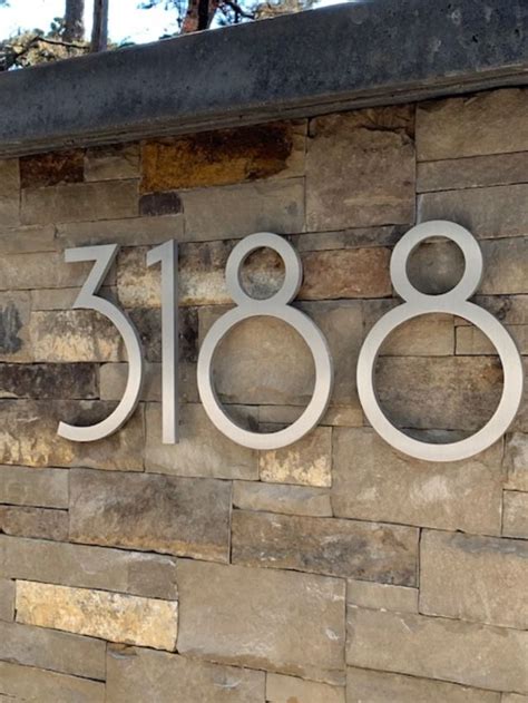 contemporary with oversized house numbers